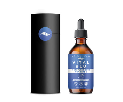 VITAL BLU Methylene Blue 1% USP Grade 100ml (3.38fl. oz), High Tested Purity, Formaldehyde Free