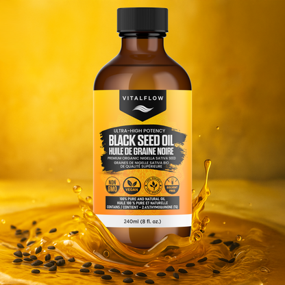 Extra Virgin Cold Pressed Black Seed Nigella Sativa Oil with High Thymoquinone Content