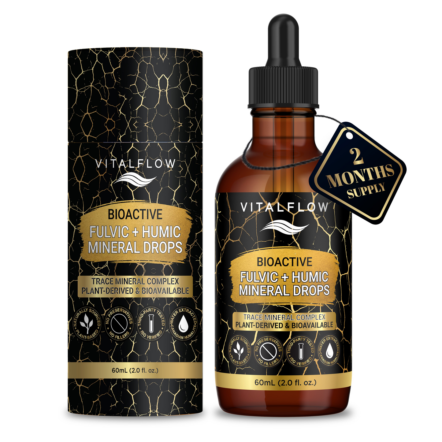 3:1 Humic-Fulvic Bioactive Mineral Blend Drops
