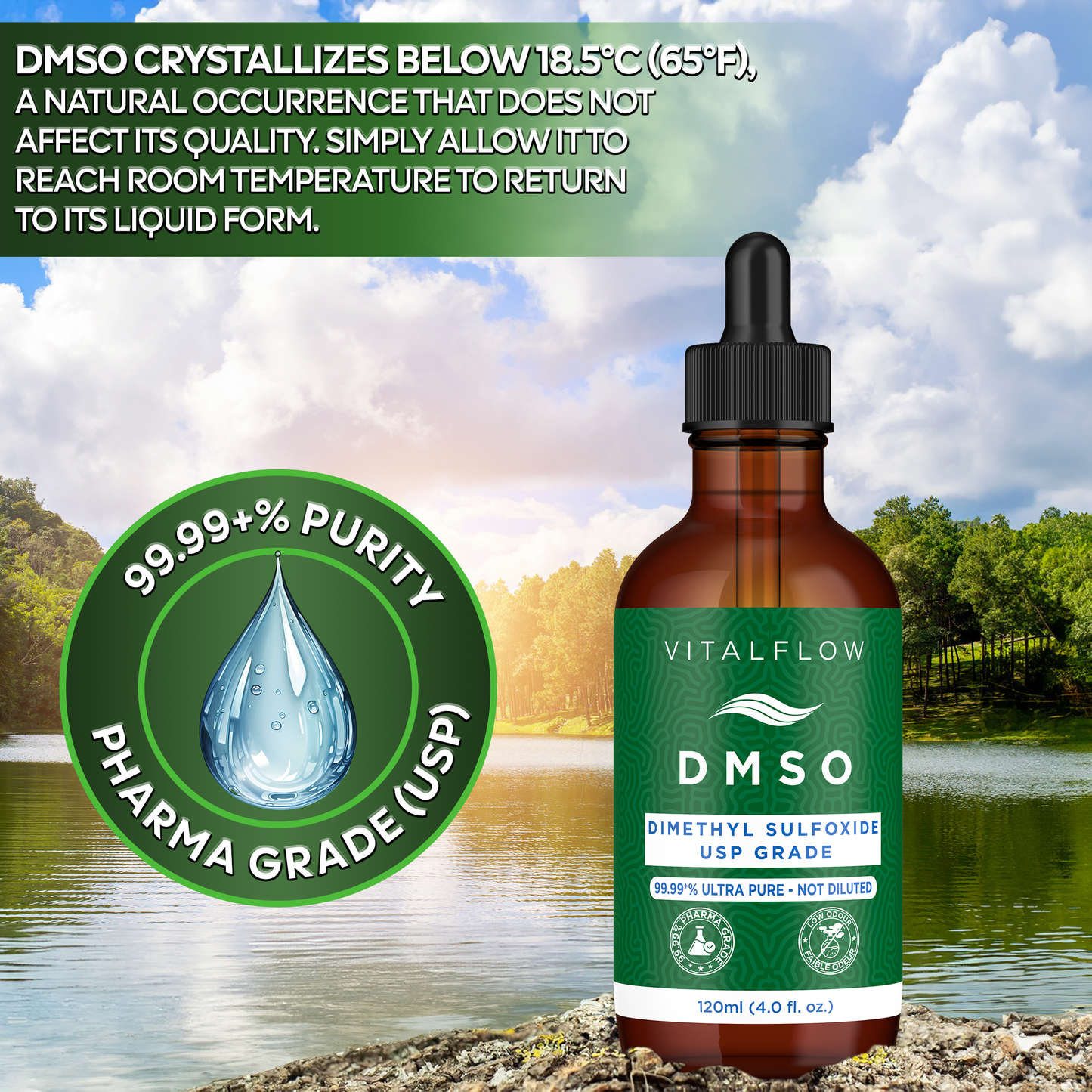 DMSO 99.99+% Purity USP Pharmaceutical Grade